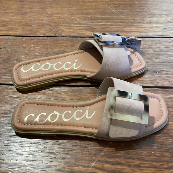 CCOCCI Suzie tortoise shell sandals in Blush - Picture 6 of 9